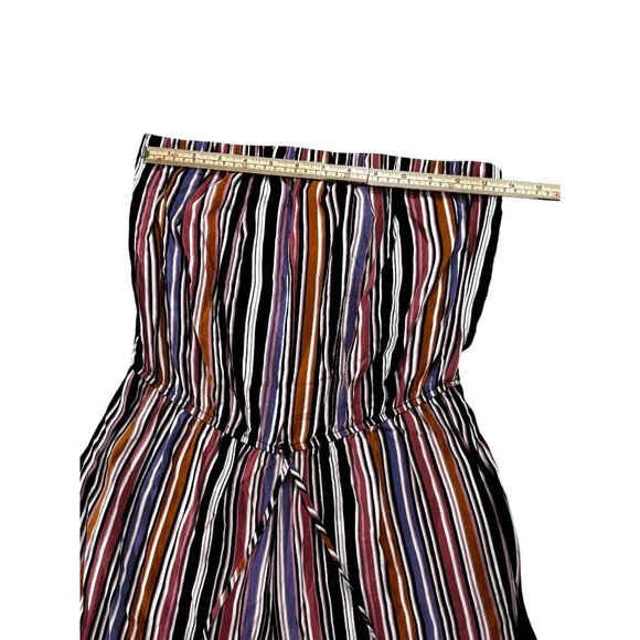 Wide Leg Striped High Waist Pants By Polly & Esther Size L - Picture 8 of 8